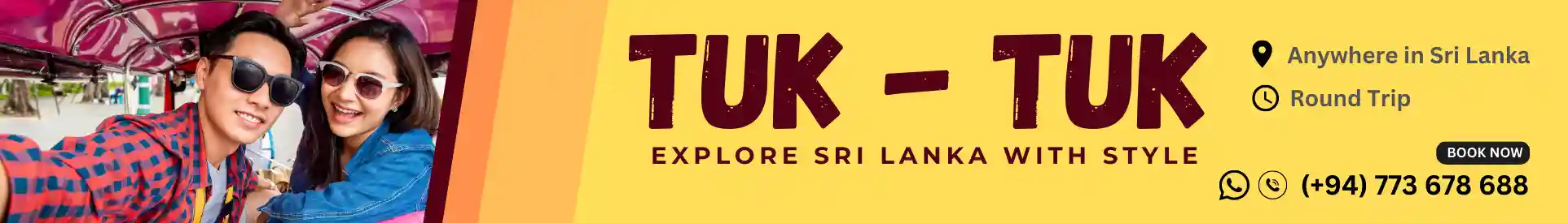 TUK TUK Tour Packages, anywhere in Sri Lanka